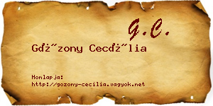 Gózony Cecília névjegykártya
